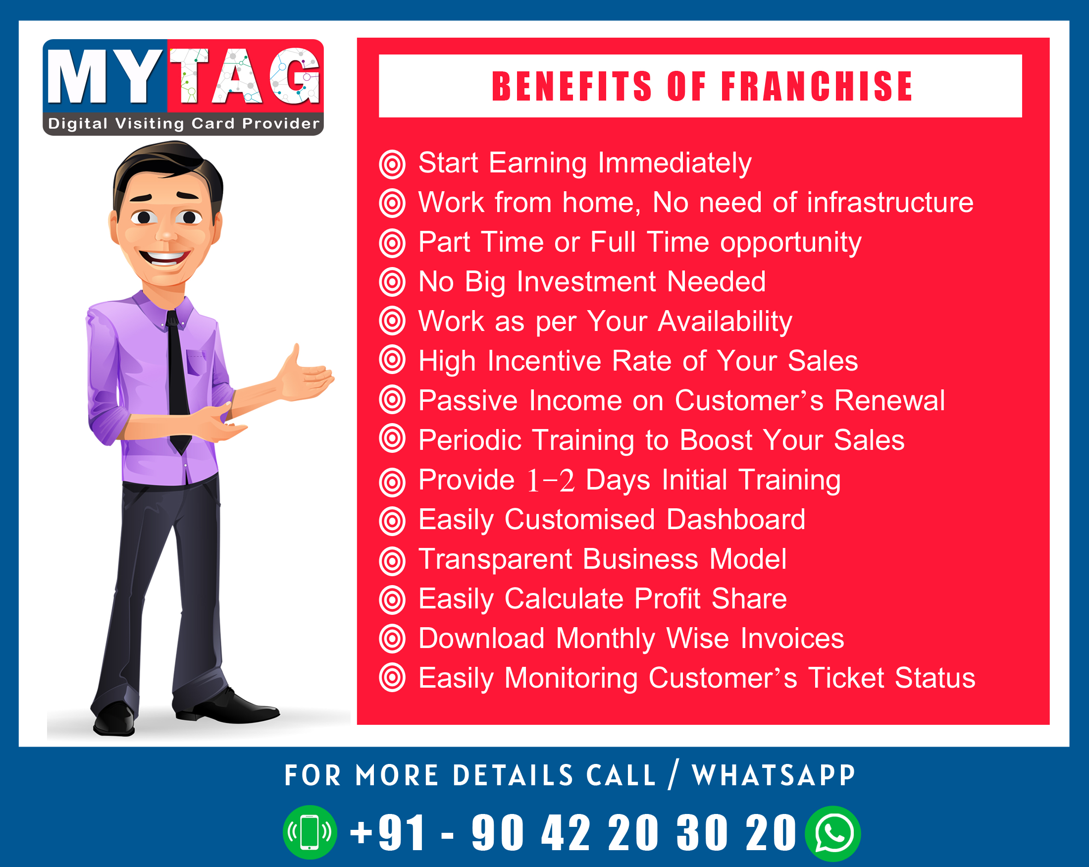MyTag Digital Visiting Card Franchise Benefits Franchisee Advantages MyTag Mini Website Provider